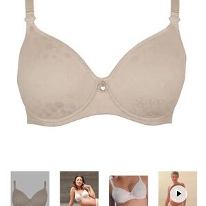 Cache Coeur Intimates Seamless Nursing Maternity Bra Nude Ivory 34H Gloss Blush